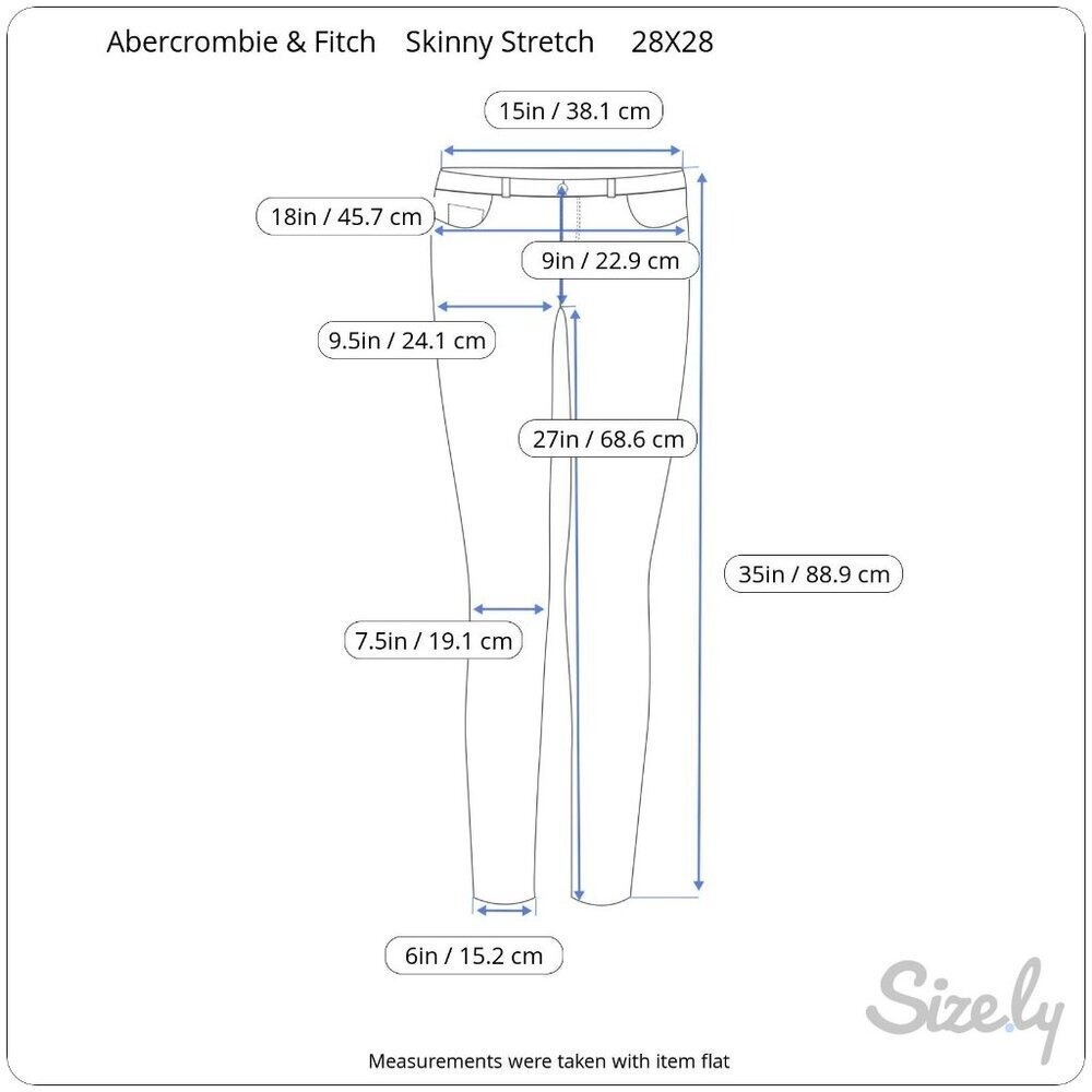 Abercrombie & Fitch blue denim jeans skinny stretch  women 28X28‎ - Picture 8 of 8
